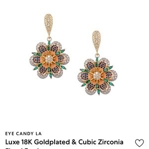 Eye Candy CZ floral earrings